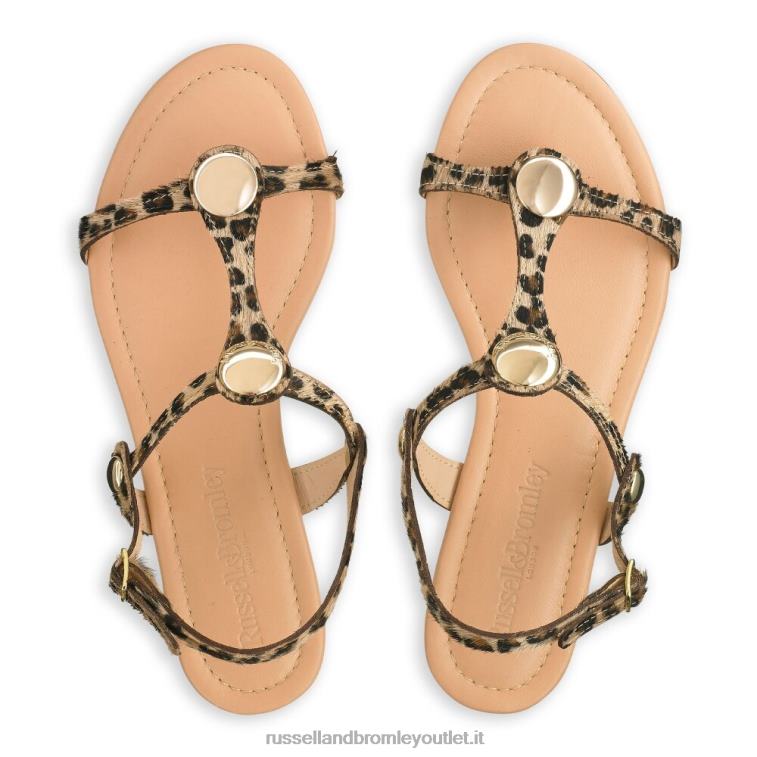 leopardo V0V4J407 donne Russell And Bromley sandalo lauren con finiture a disco