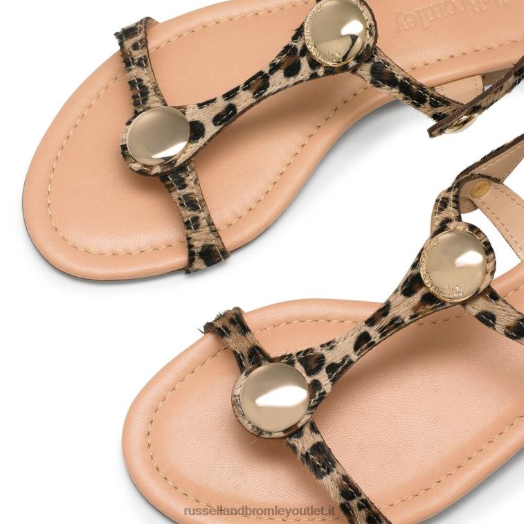 leopardo V0V4J407 donne Russell And Bromley sandalo lauren con finiture a disco