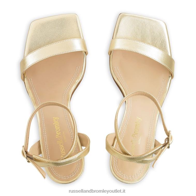 metallico V0V4J126 donne Russell And Bromley negroni sandalo in due parti