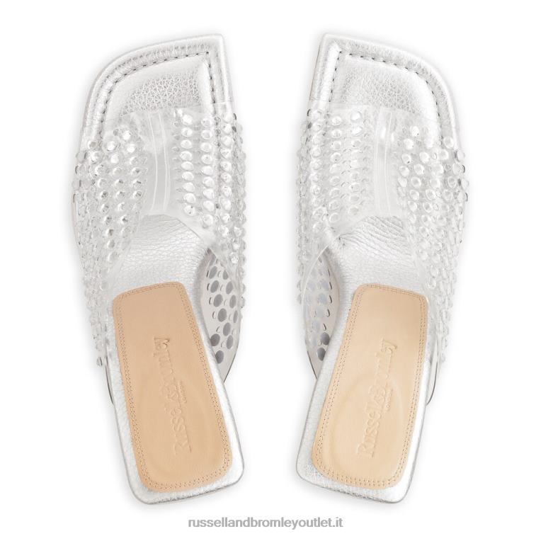 metallico V0V4J164 donne Russell And Bromley zoccolo zeus in perspex