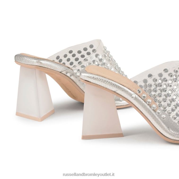 metallico V0V4J164 donne Russell And Bromley zoccolo zeus in perspex