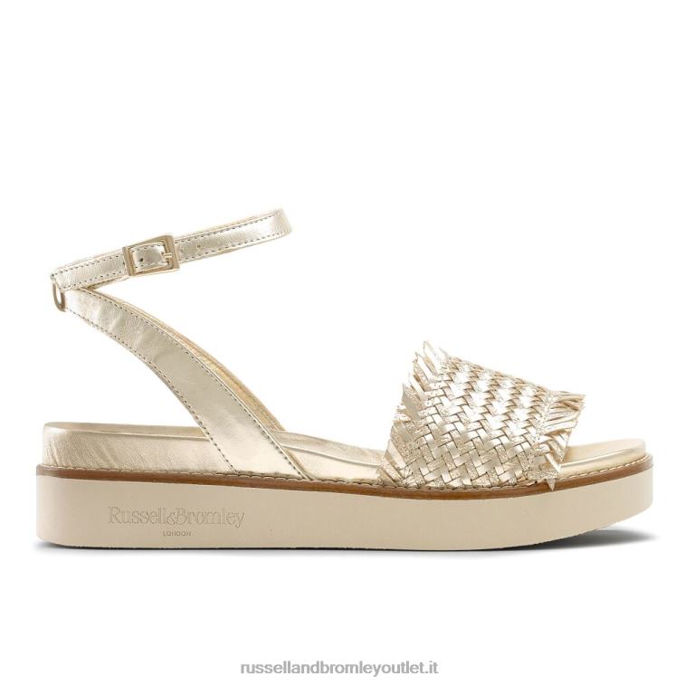 metallico V0V4J379 donne Russell And Bromley sandalo orlando con plantare intrecciato
