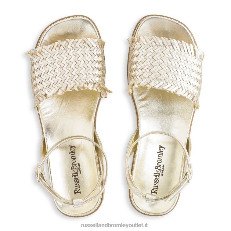 metallico V0V4J379 donne Russell And Bromley sandalo orlando con plantare intrecciato