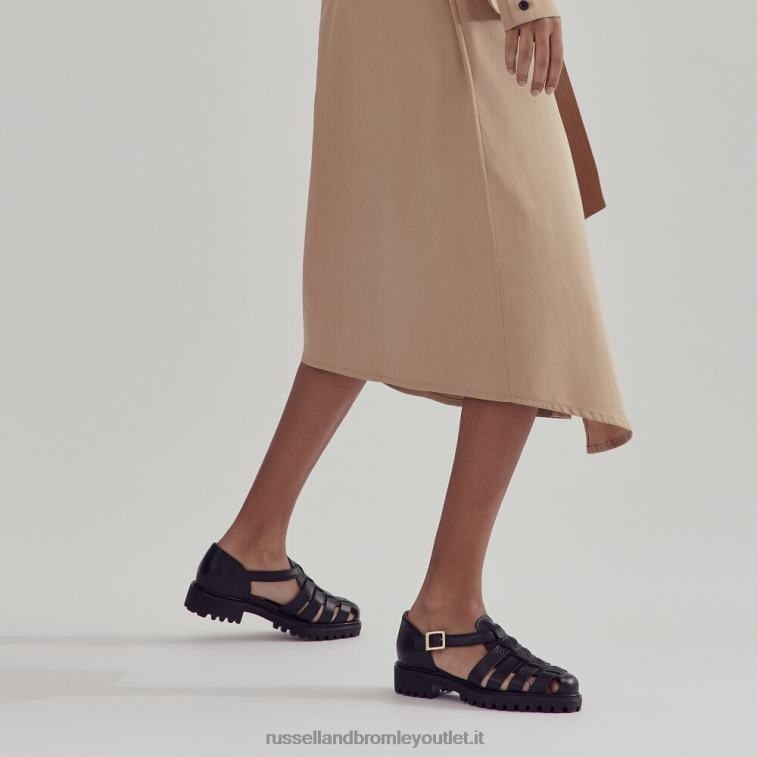nero V0V4J248 donne Russell And Bromley sandalo da pescatore grosso siciliano