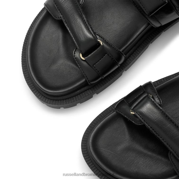 nero V0V4J374 donne Russell And Bromley sandalo con suola a carrarmato trax