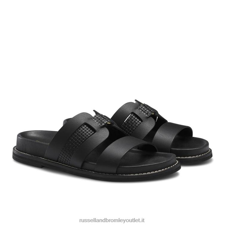 nero V0V4J377 donne Russell And Bromley plantare con cinturino in tessuto tempesta di sabbia