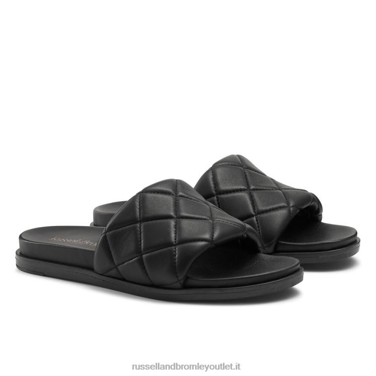 nero V0V4J398 donne Russell And Bromley sandalo mulo trapuntato quiltsoft