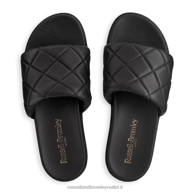 nero V0V4J398 donne Russell And Bromley sandalo mulo trapuntato quiltsoft