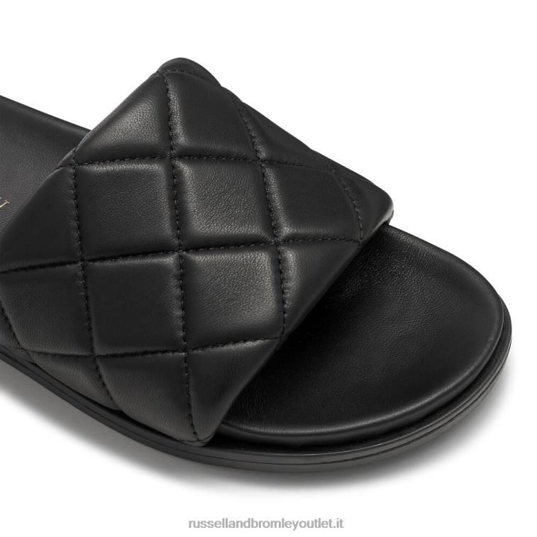 nero V0V4J398 donne Russell And Bromley sandalo mulo trapuntato quiltsoft