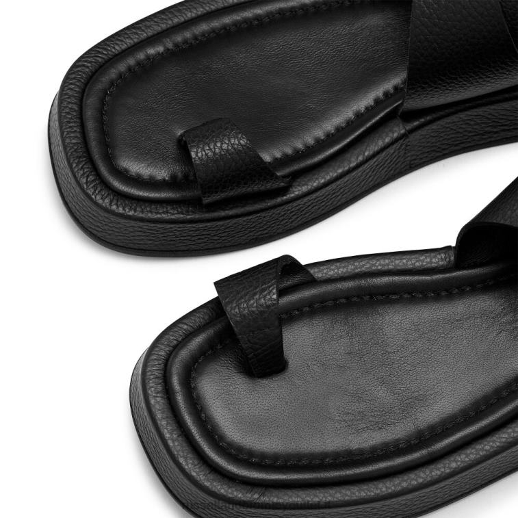 nero V0V4J414 donne Russell And Bromley sandalo totalmente flatform