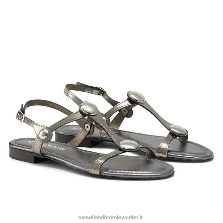 peltro V0V4J395 donne Russell And Bromley sandalo lauren con finiture a disco