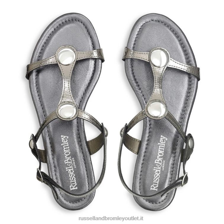 peltro V0V4J395 donne Russell And Bromley sandalo lauren con finiture a disco
