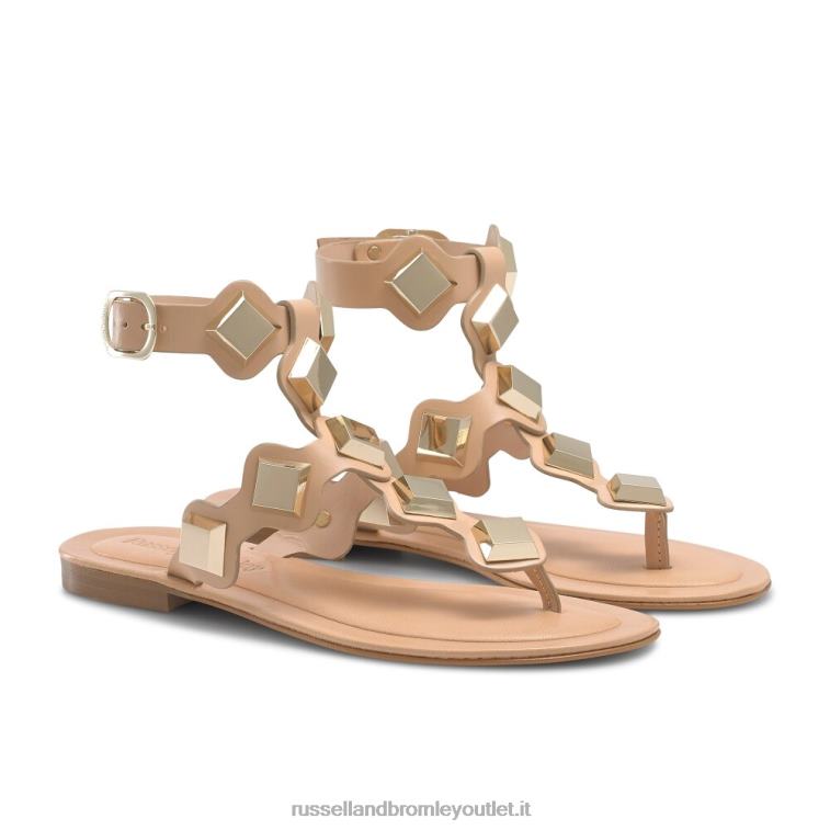 rosa V0V4J372 donne Russell And Bromley sandalo infradito con punta tempestata di medaglie