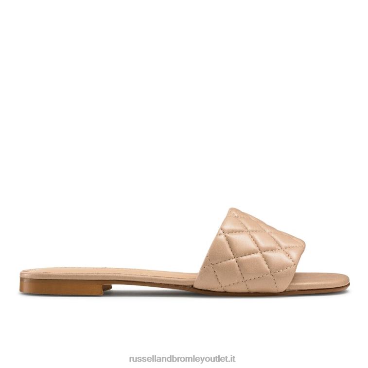 rosa V0V4J396 donne Russell And Bromley quiltmule sabot piatto trapuntato