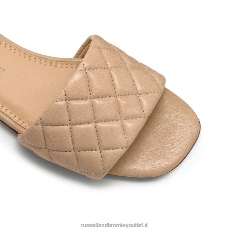 rosa V0V4J396 donne Russell And Bromley quiltmule sabot piatto trapuntato