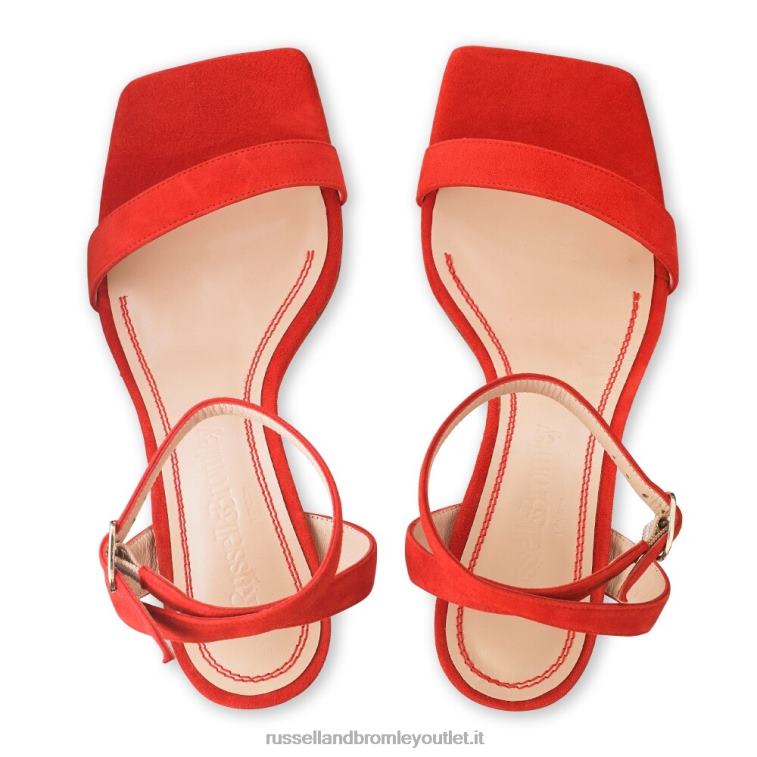 rosso V0V4J179 donne Russell And Bromley negroni sandalo in due parti