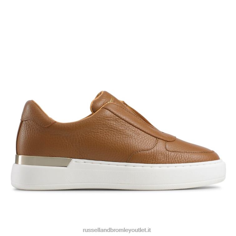abbronzatura V0V4J36 donne Russell And Bromley sneaker senza lacci gold rush