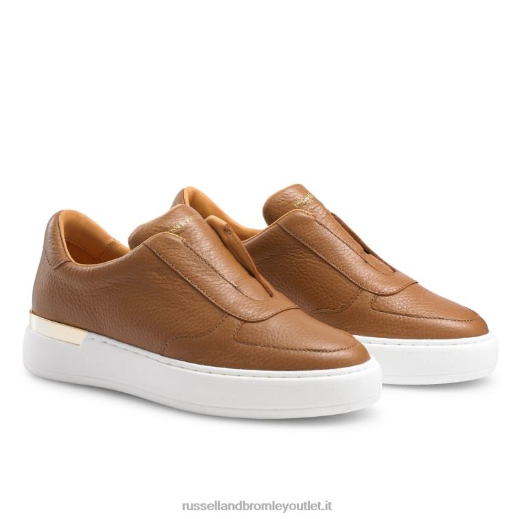 abbronzatura V0V4J36 donne Russell And Bromley sneaker senza lacci gold rush