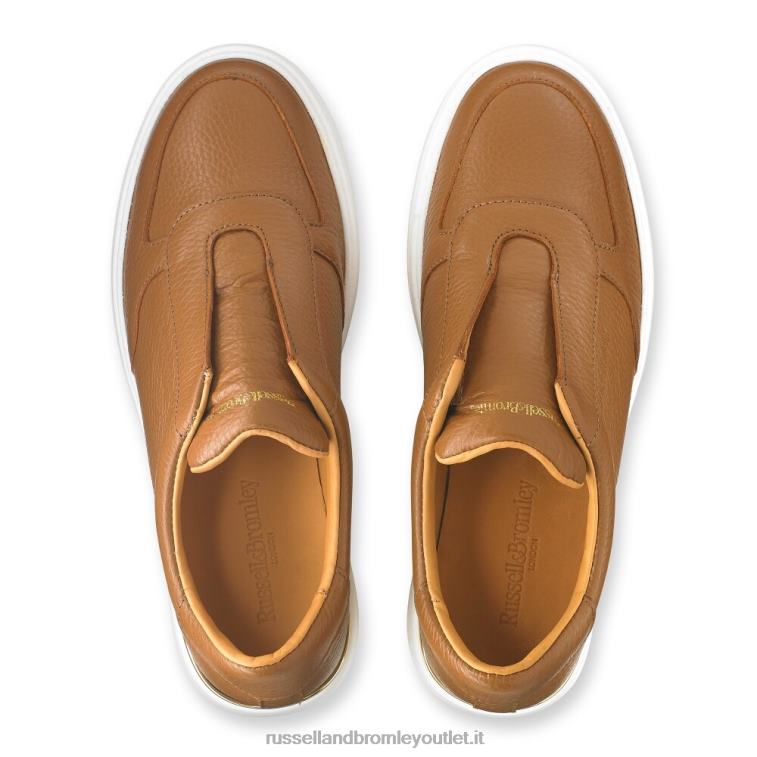 abbronzatura V0V4J36 donne Russell And Bromley sneaker senza lacci gold rush