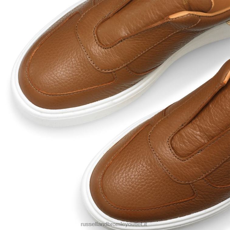 abbronzatura V0V4J36 donne Russell And Bromley sneaker senza lacci gold rush