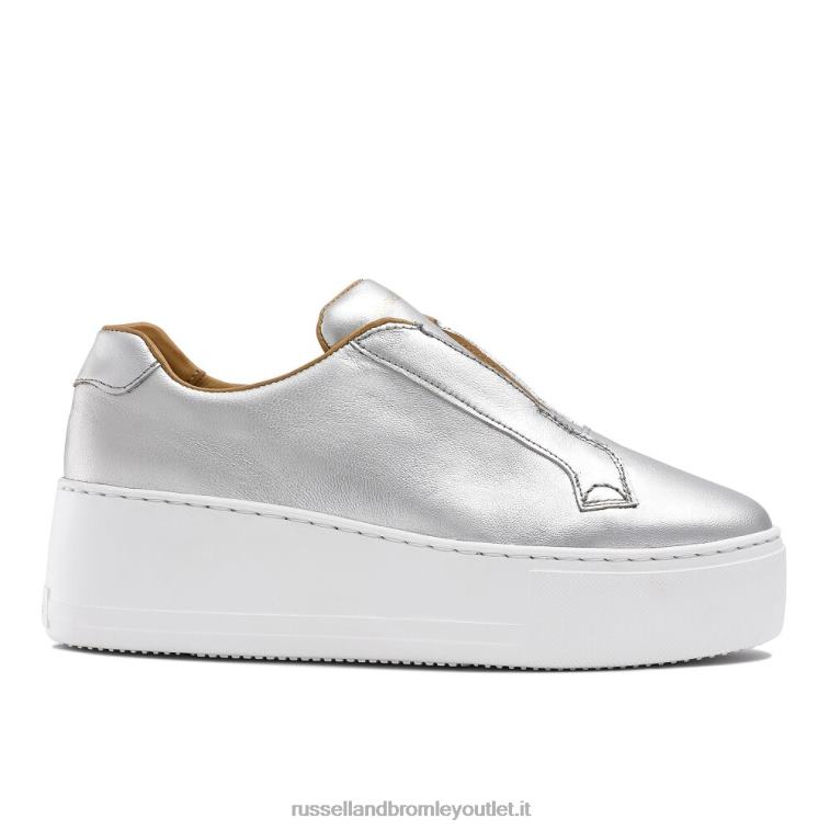 argento V0V4J16 donne Russell And Bromley park up sneaker flatform senza lacci