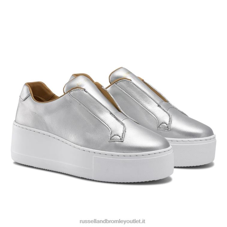 argento V0V4J16 donne Russell And Bromley park up sneaker flatform senza lacci