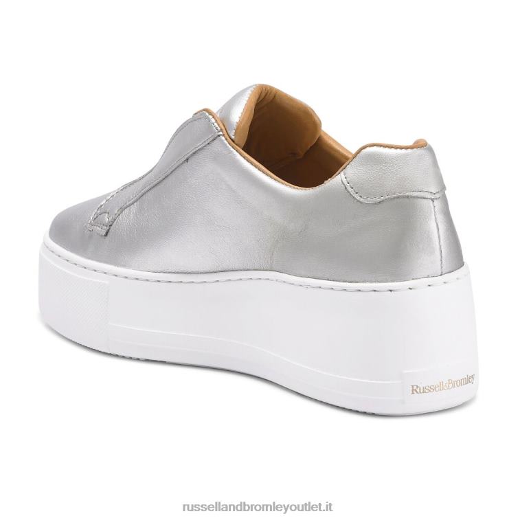 argento V0V4J16 donne Russell And Bromley park up sneaker flatform senza lacci
