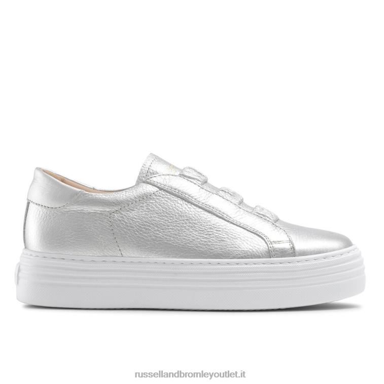argento V0V4J41 donne Russell And Bromley sneaker flatform sirius
