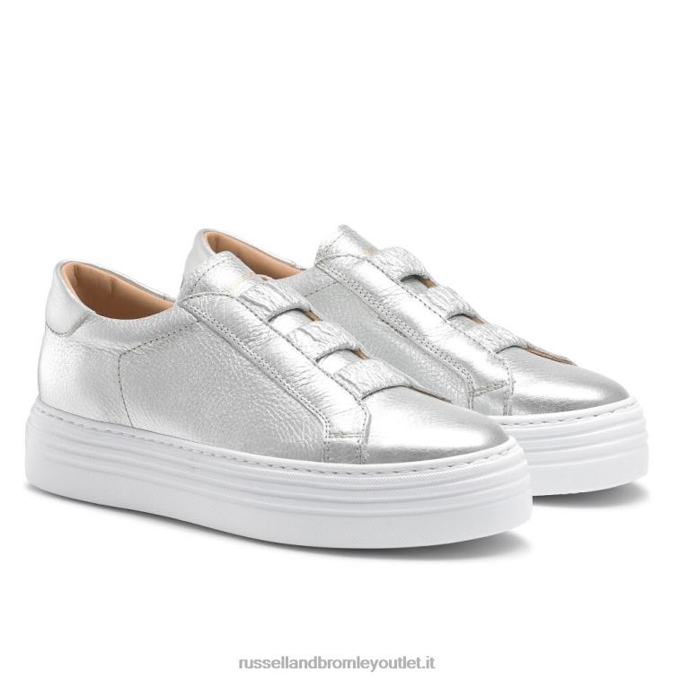 argento V0V4J41 donne Russell And Bromley sneaker flatform sirius