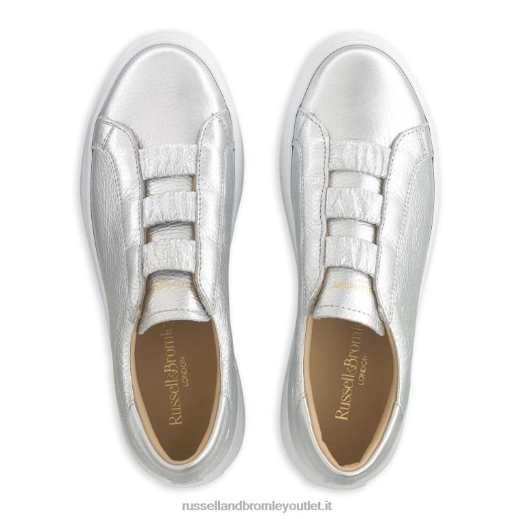 argento V0V4J41 donne Russell And Bromley sneaker flatform sirius