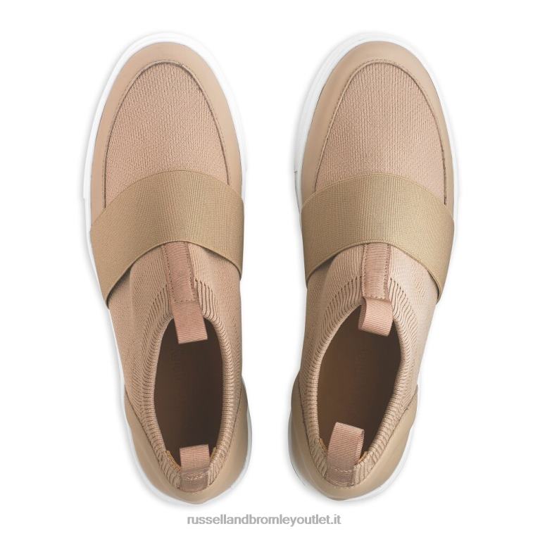 beige V0V4J10 donne Russell And Bromley sneaker in maglia park knit