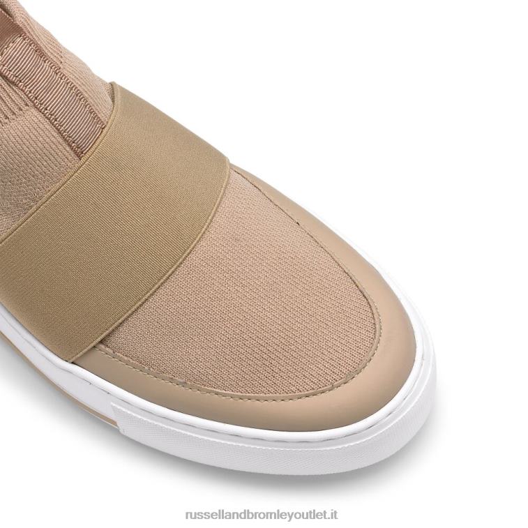 beige V0V4J10 donne Russell And Bromley sneaker in maglia park knit