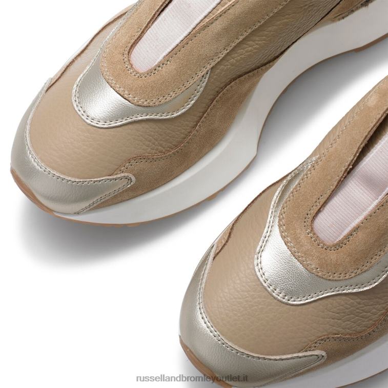 beige V0V4J7 donne Russell And Bromley intramontabile sneaker svasata senza lacci