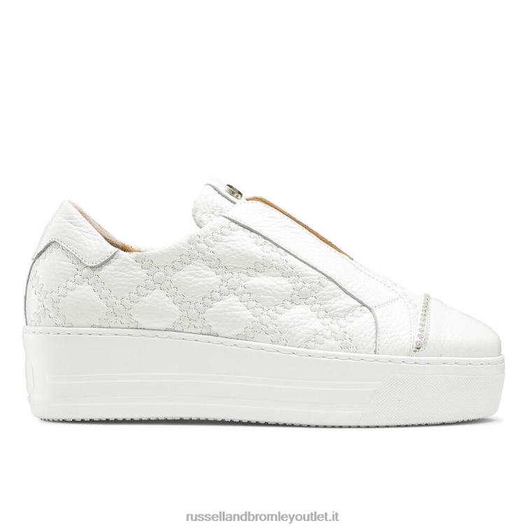 bianco V0V4J14 donne Russell And Bromley sneaker senza lacci Seawalk