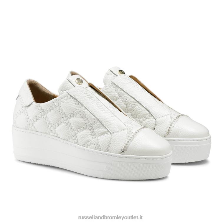 bianco V0V4J14 donne Russell And Bromley sneaker senza lacci Seawalk