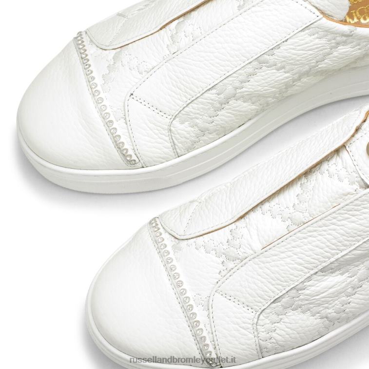 bianco V0V4J14 donne Russell And Bromley sneaker senza lacci Seawalk