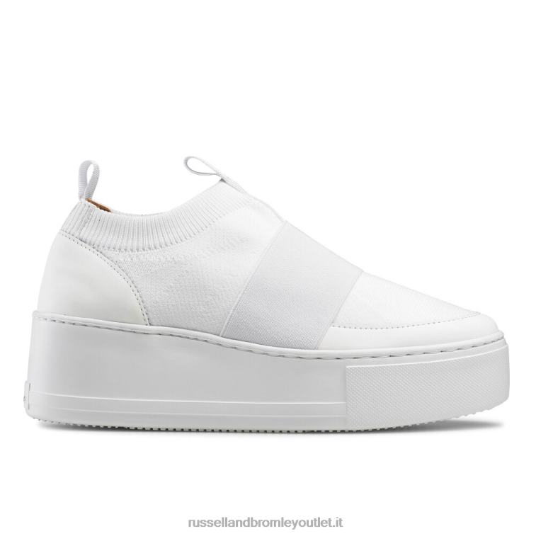 bianco V0V4J21 donne Russell And Bromley sneaker in maglia park knit