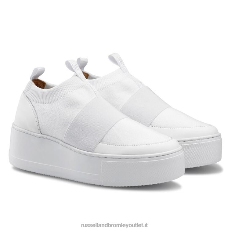 bianco V0V4J21 donne Russell And Bromley sneaker in maglia park knit