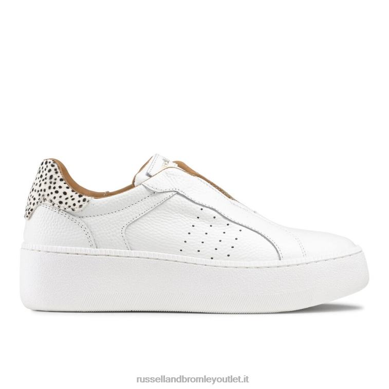 bianco V0V4J25 donne Russell And Bromley sneaker sotto senza lacci