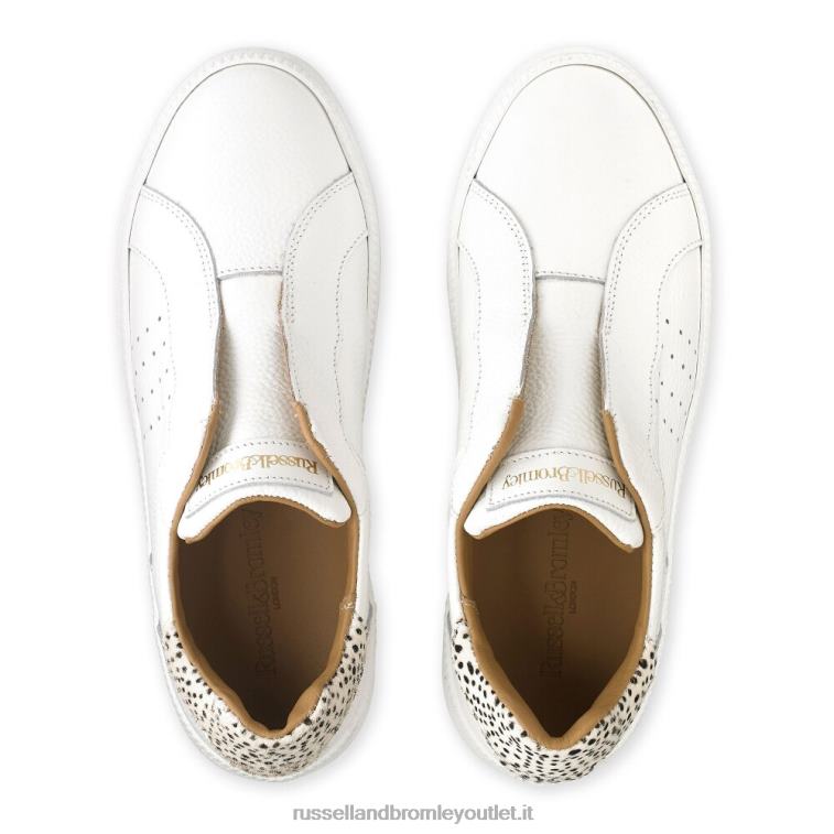 bianco V0V4J25 donne Russell And Bromley sneaker sotto senza lacci