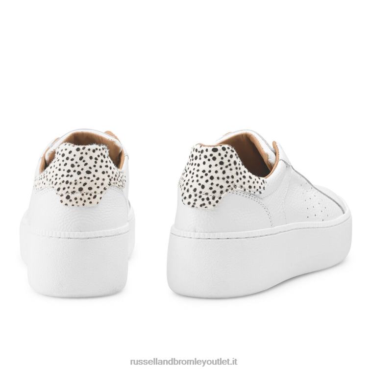 bianco V0V4J25 donne Russell And Bromley sneaker sotto senza lacci
