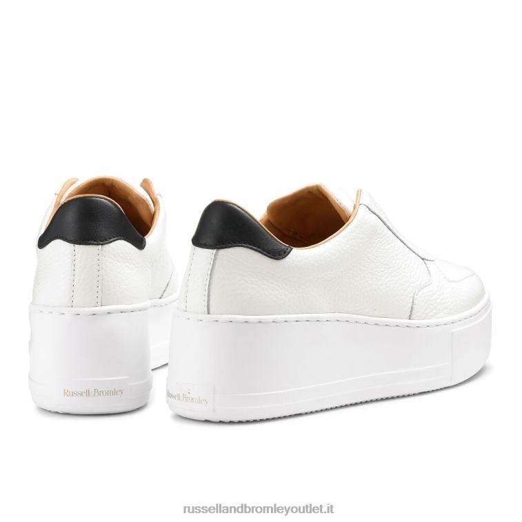 bianco V0V4J33 donne Russell And Bromley sneaker flatform park ave senza lacci