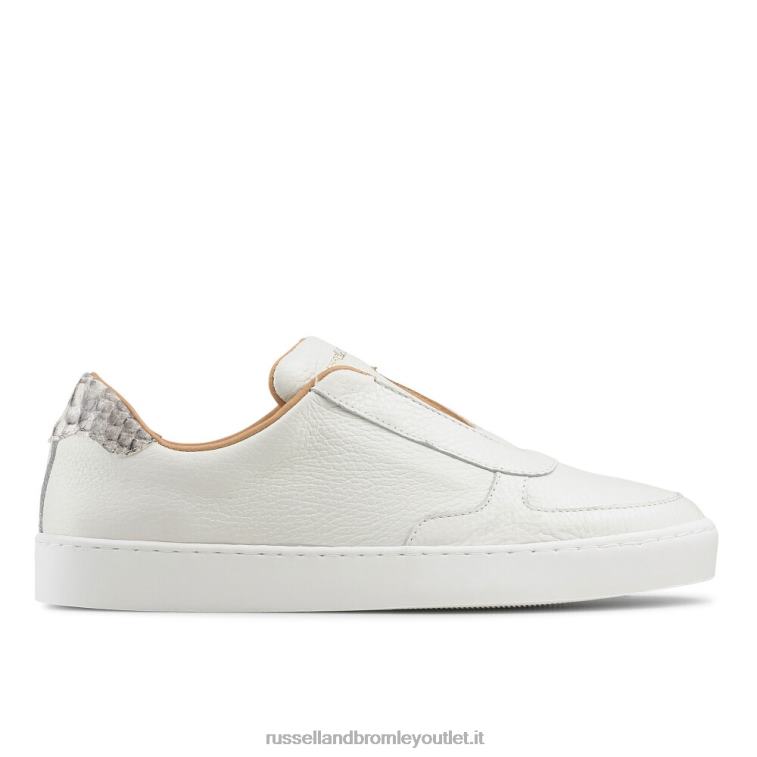 bianco V0V4J34 donne Russell And Bromley sneaker senza lacci Fifth Ave