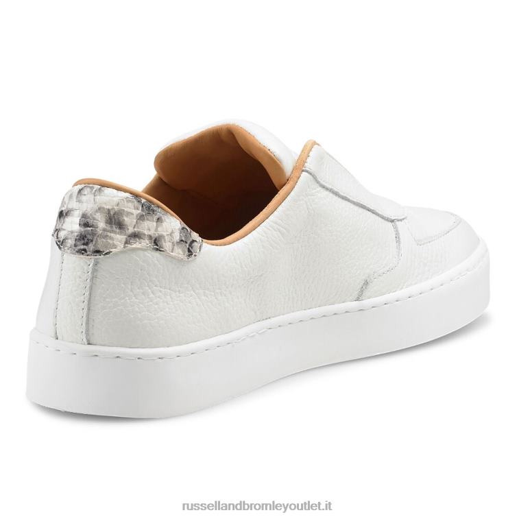 bianco V0V4J34 donne Russell And Bromley sneaker senza lacci Fifth Ave