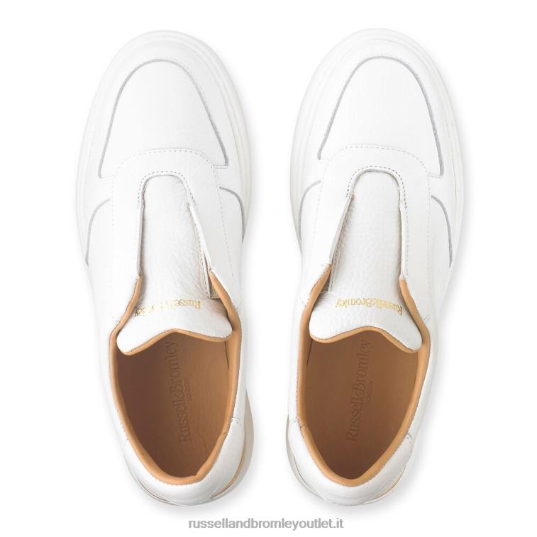 bianco V0V4J43 donne Russell And Bromley sneaker senza lacci gold rush