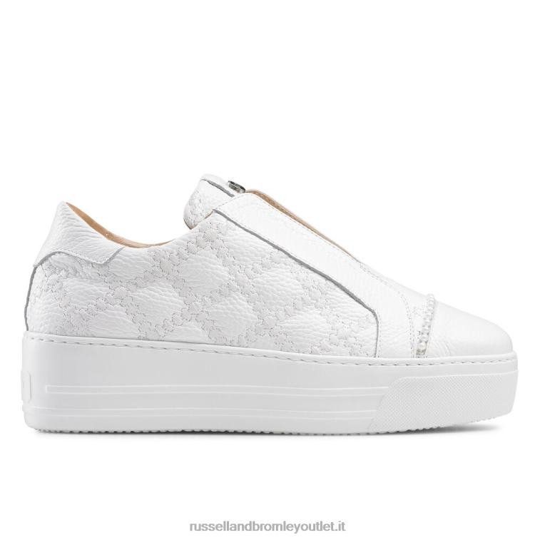 bianco V0V4J44 donne Russell And Bromley sneaker senza lacci Seawalk