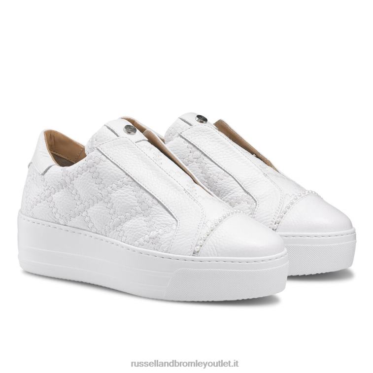 bianco V0V4J44 donne Russell And Bromley sneaker senza lacci Seawalk