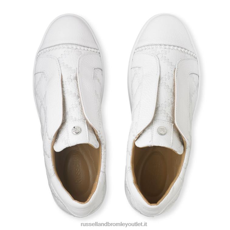 bianco V0V4J44 donne Russell And Bromley sneaker senza lacci Seawalk