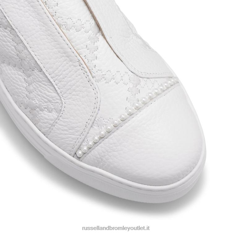 bianco V0V4J44 donne Russell And Bromley sneaker senza lacci Seawalk