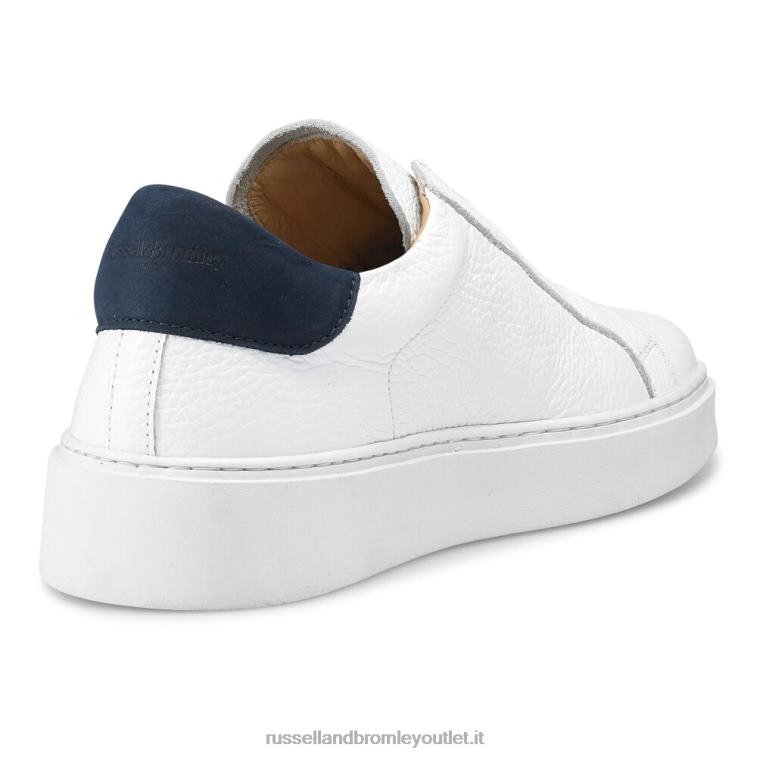 bianco V0V4J47 donne Russell And Bromley sneaker da sogno senza lacci